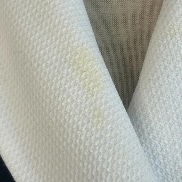 St. John Collection Navy Blue Santana Knit Nautical White Collar Skirt Suit - Picture 8 of 11